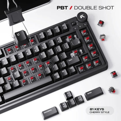 Cybeart Nighthawk 75 Lite - Wired RGB Gaming Keyboard - Black