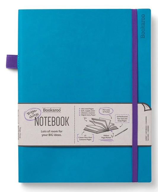 Bookaroo Bigger Things Notebook Journal - Turquoise