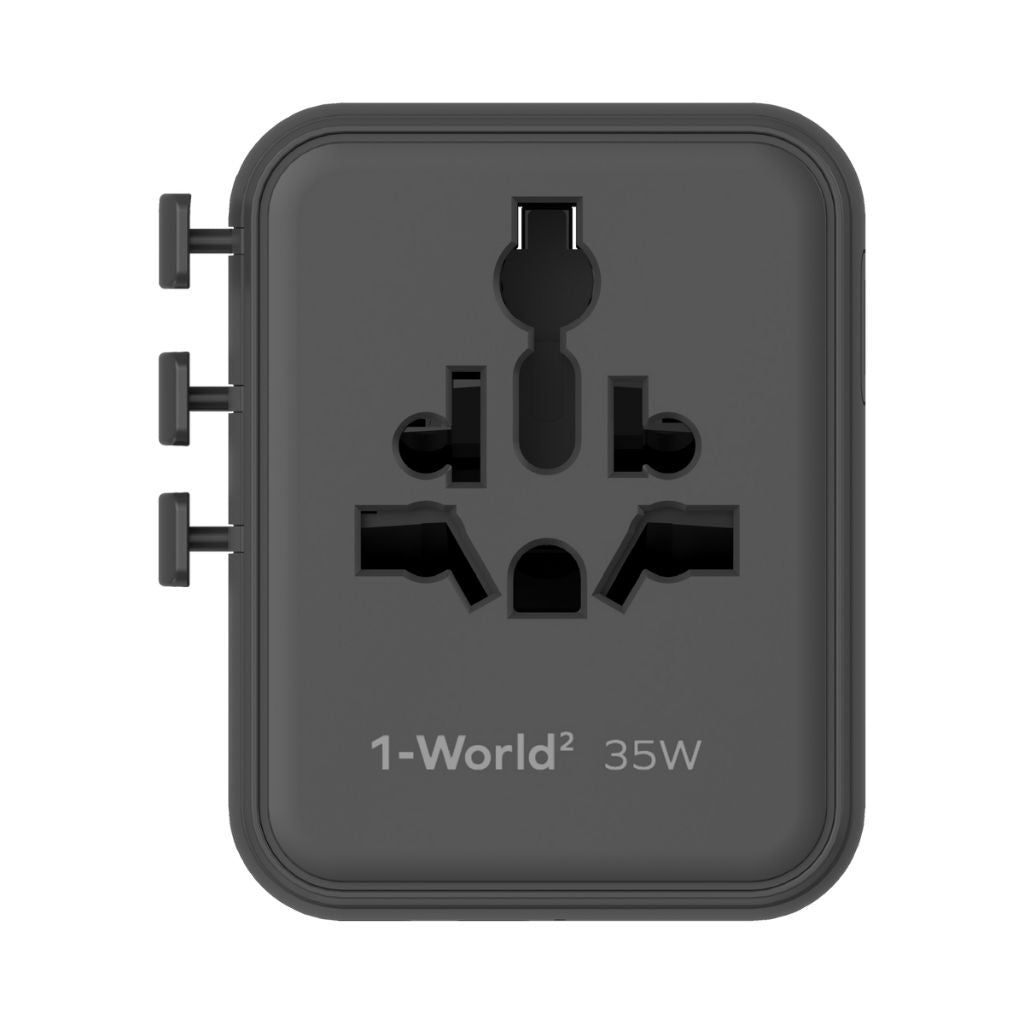 Momax 1-World2 35W 5-Port Dual Ac Travel Adaptor