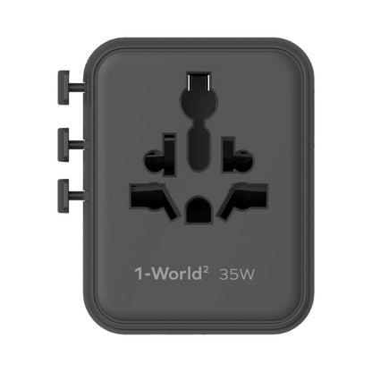 Momax 1-World2 35W 5-Port Dual Ac Travel Adaptor