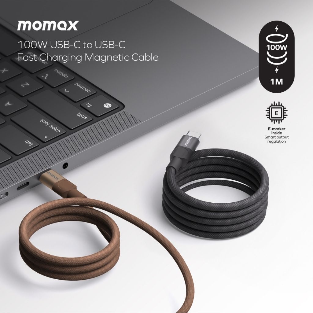 Momax Mag Link 100W USB-C To USB-C Magnetic Cable 1M