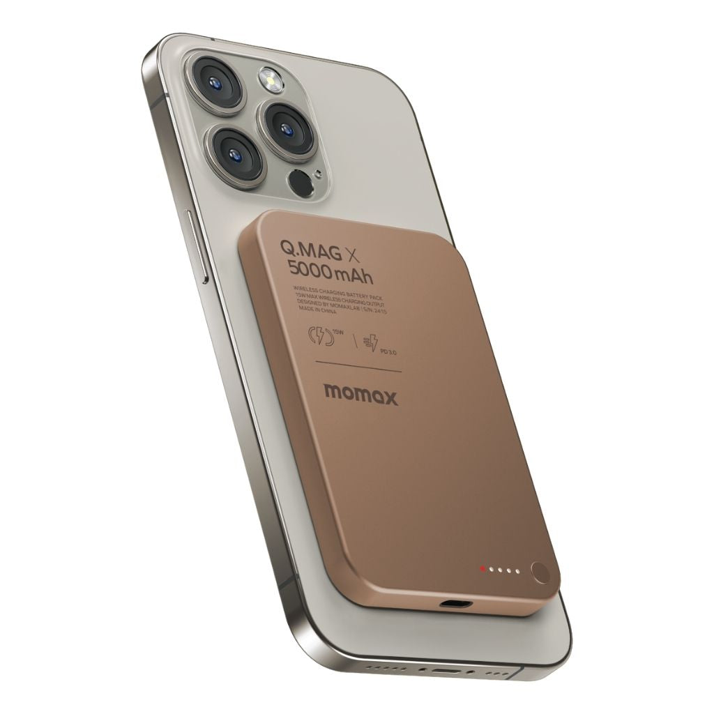 Momax Q.Mag X 5000 mAh Gen2 15W Ultra Slim Magsafe Wireless Power Bank