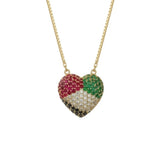 UAE Flag Heart Necklace