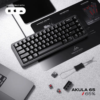 Cybeart Akula 65 Lite - Wired RGB Gaming Keyboard - Black