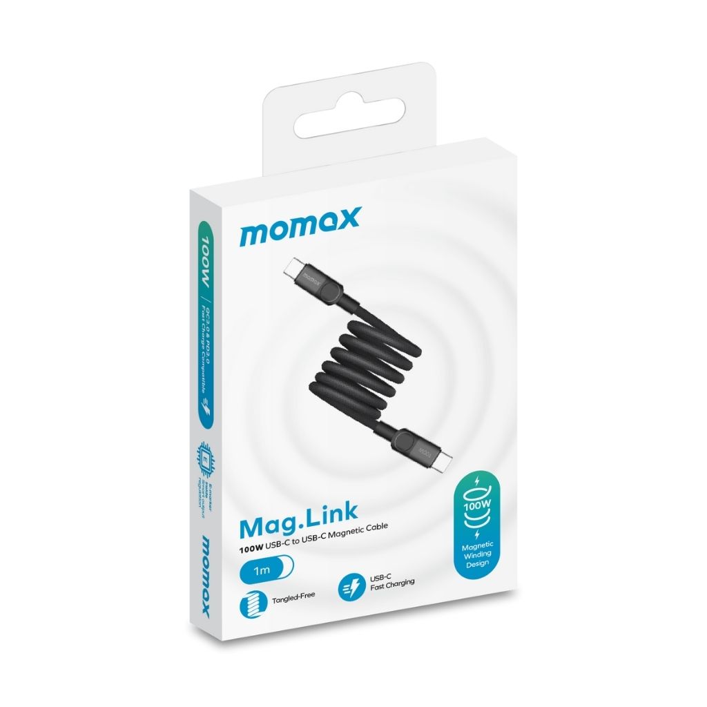Momax Mag Link 100W USB-C To USB-C Magnetic Cable 1M