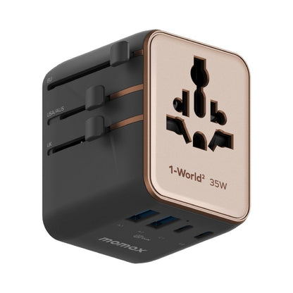 Momax 1-World2 35W 5-Port Dual Ac Travel Adaptor