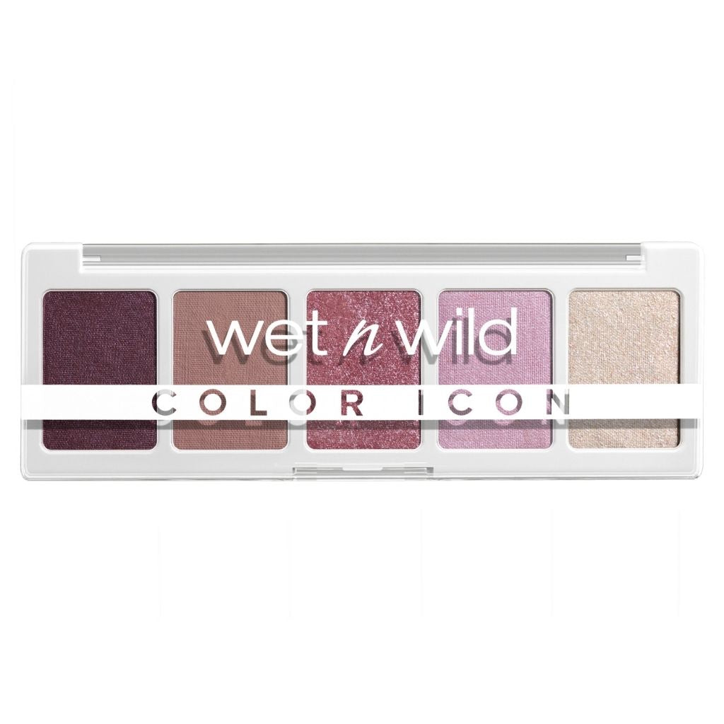 Wet n Wild eyeshadow palette with five colors on a white background
