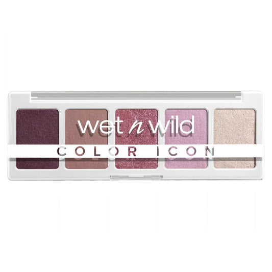 Wet n Wild eyeshadow palette with five colors on a white background