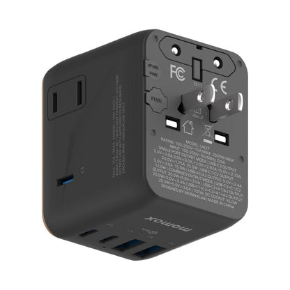 Momax 1-World2 35W 5-Port Dual Ac Travel Adaptor