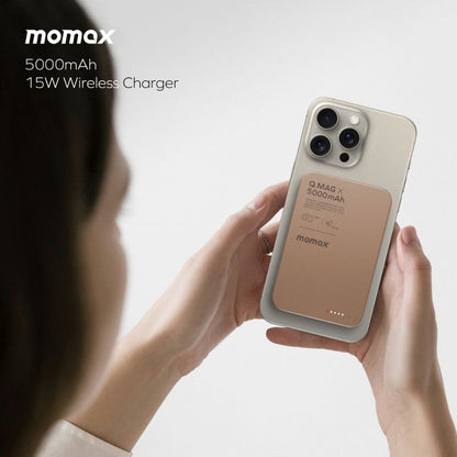 Momax Q.Mag X 5000 mAh Gen2 15W Ultra Slim Magsafe Wireless Power Bank