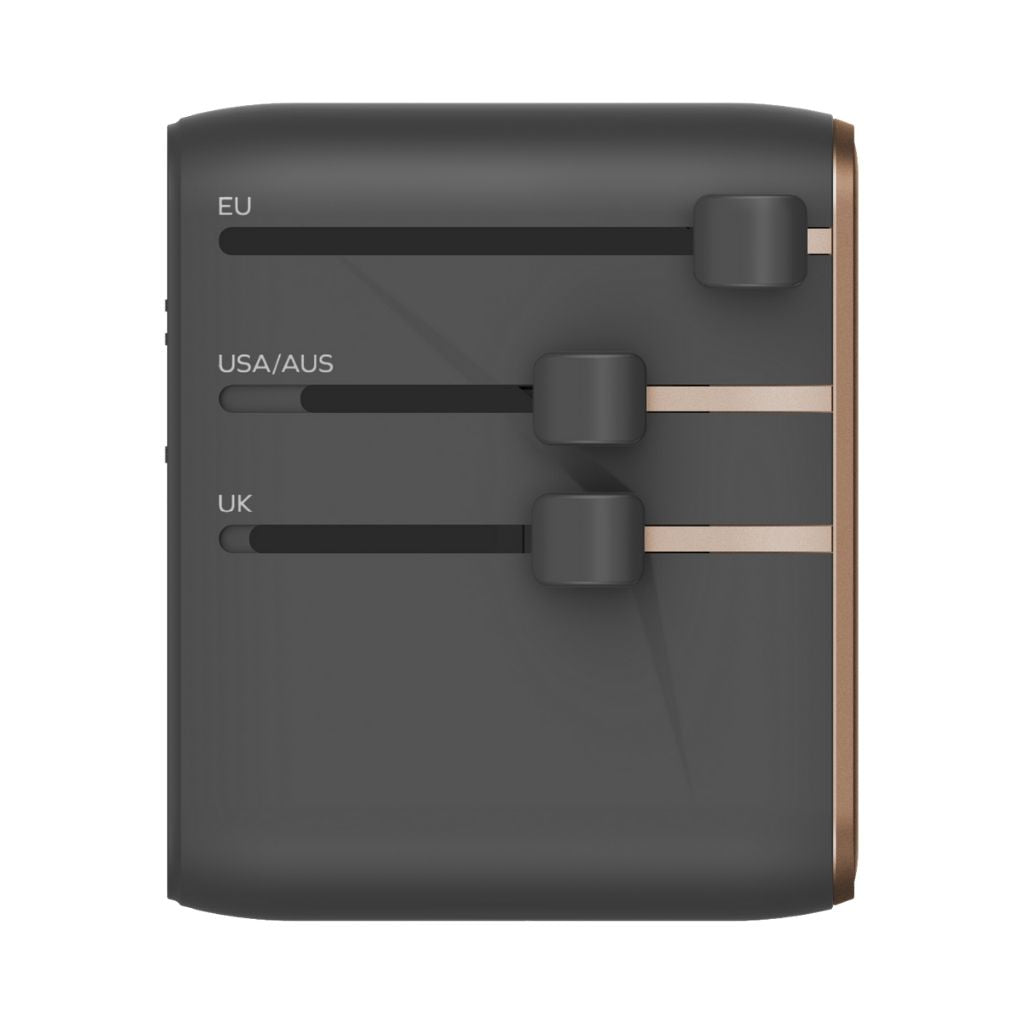 Momax 1-World2 35W 5-Port Dual Ac Travel Adaptor