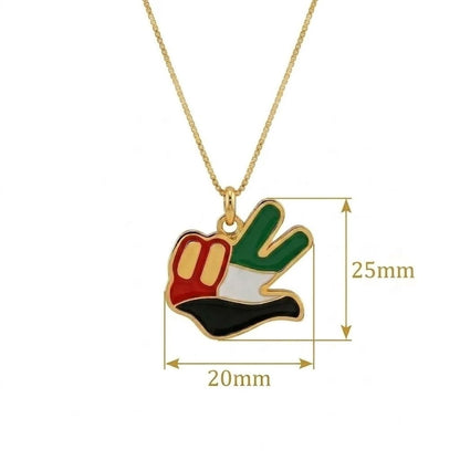 UAE Flag Peace Necklace