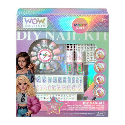 WOW Generation DIY Nail Kit packaging with dolls and nail polish on a white background