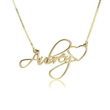 Delicate Engraved Heart Name Necklace