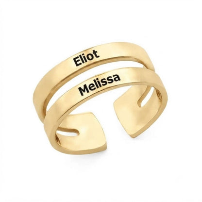 Two Layered Name Ring