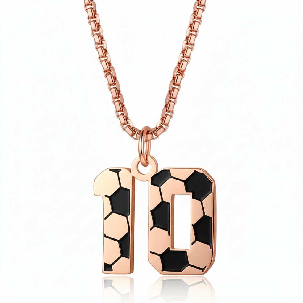 Personalised Soccer Number Pendant Necklace