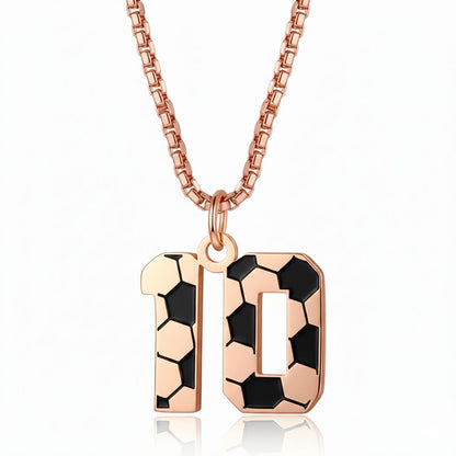 Personalised Soccer Number Pendant Necklace