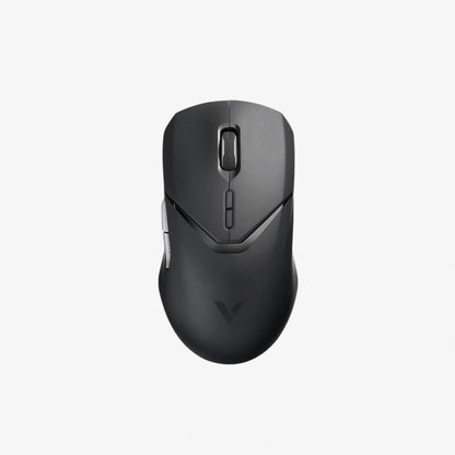 Black computer mouse on a white background