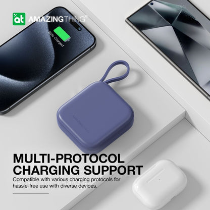 At Thunder Go 10000 mAh Power Bank With Built-In 2 Usb-C Cables