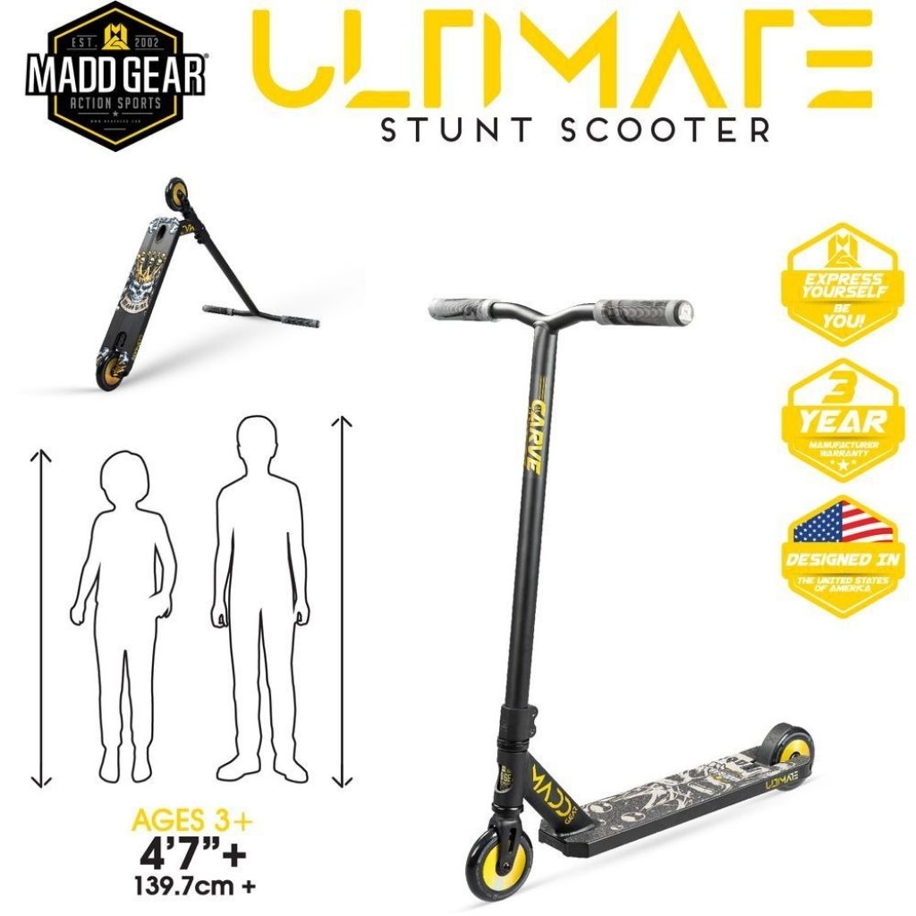 Madd Gear - Carve Ultimate Stunt Scooter - Black Kingdom