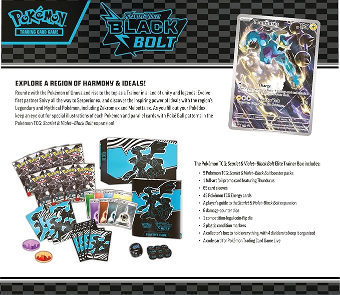 POKEMON TCG SCARLET & VIOLET 10.5 BLACK BOLT ELITE TRAINER BOX ZEKROM