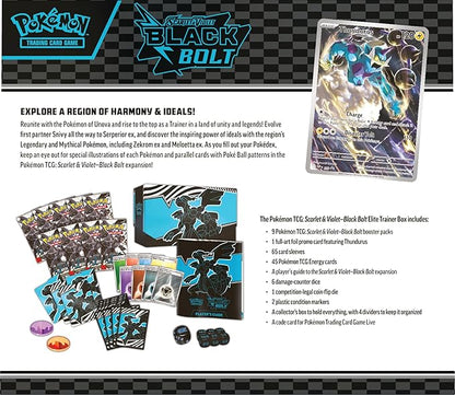 POKEMON TCG SCARLET & VIOLET 10.5 BLACK BOLT ELITE TRAINER BOX ZEKROM