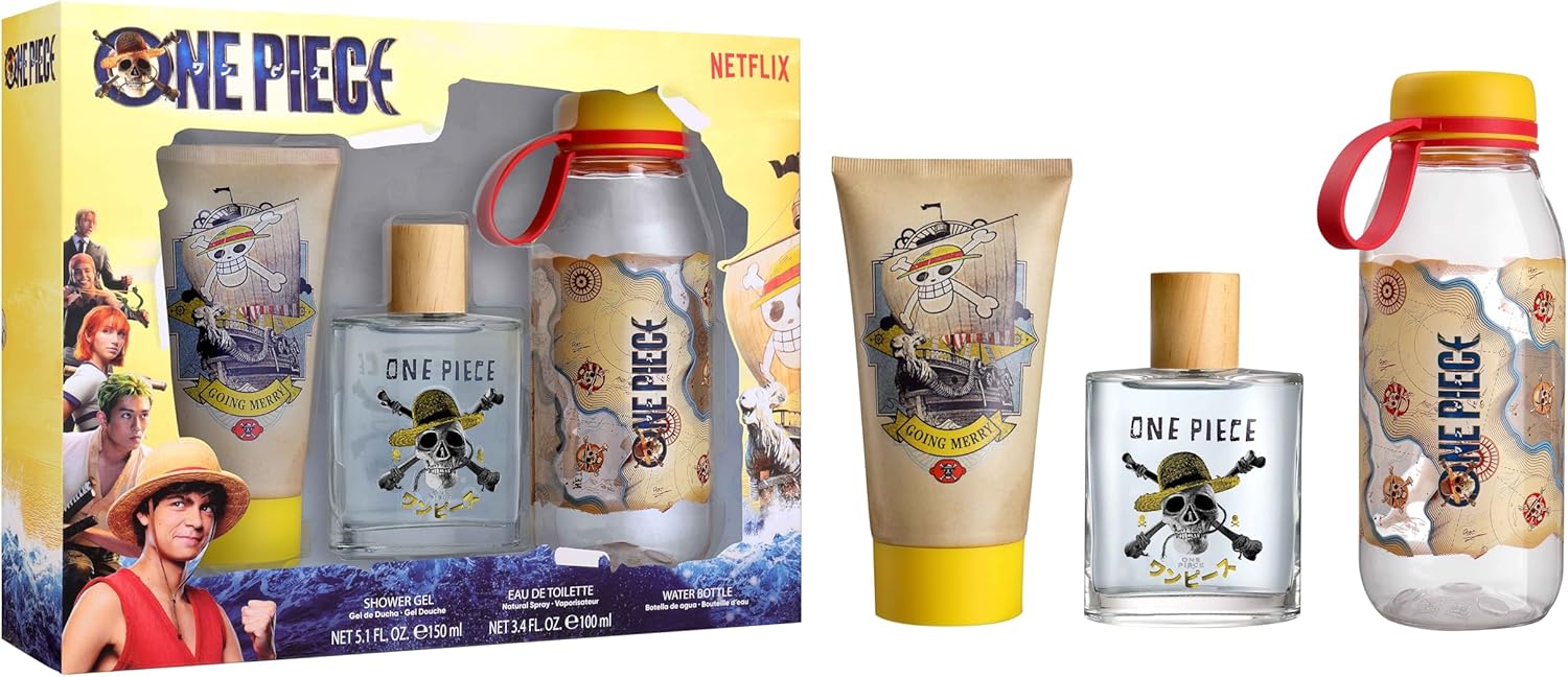Netflix One Piece-Edt 100 ml + Shower Gel 150 ml + Water Bottle Gift Set