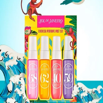 Sol De Janeiro Cheirosa Perfume Mist Set Travel Size Mini Fragrances 4 x 30ml