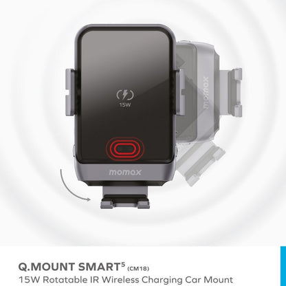 Momax Rotating 15W QC 3.0 Wireless Car Mount
