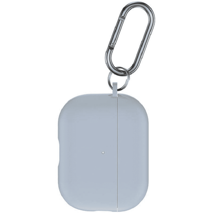 Gray case with a carabiner on a white background