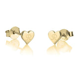 Heart Initial Studs