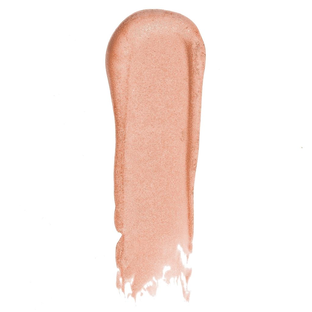 Bronze-colored makeup swatch on a white background