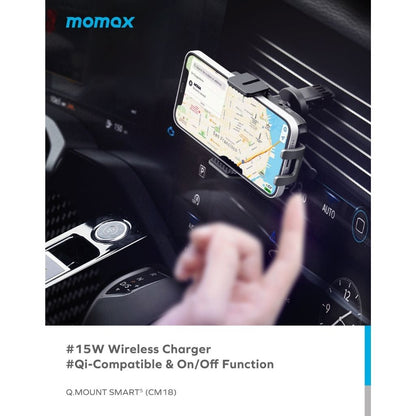 Momax Rotating 15W QC 3.0 Wireless Car Mount