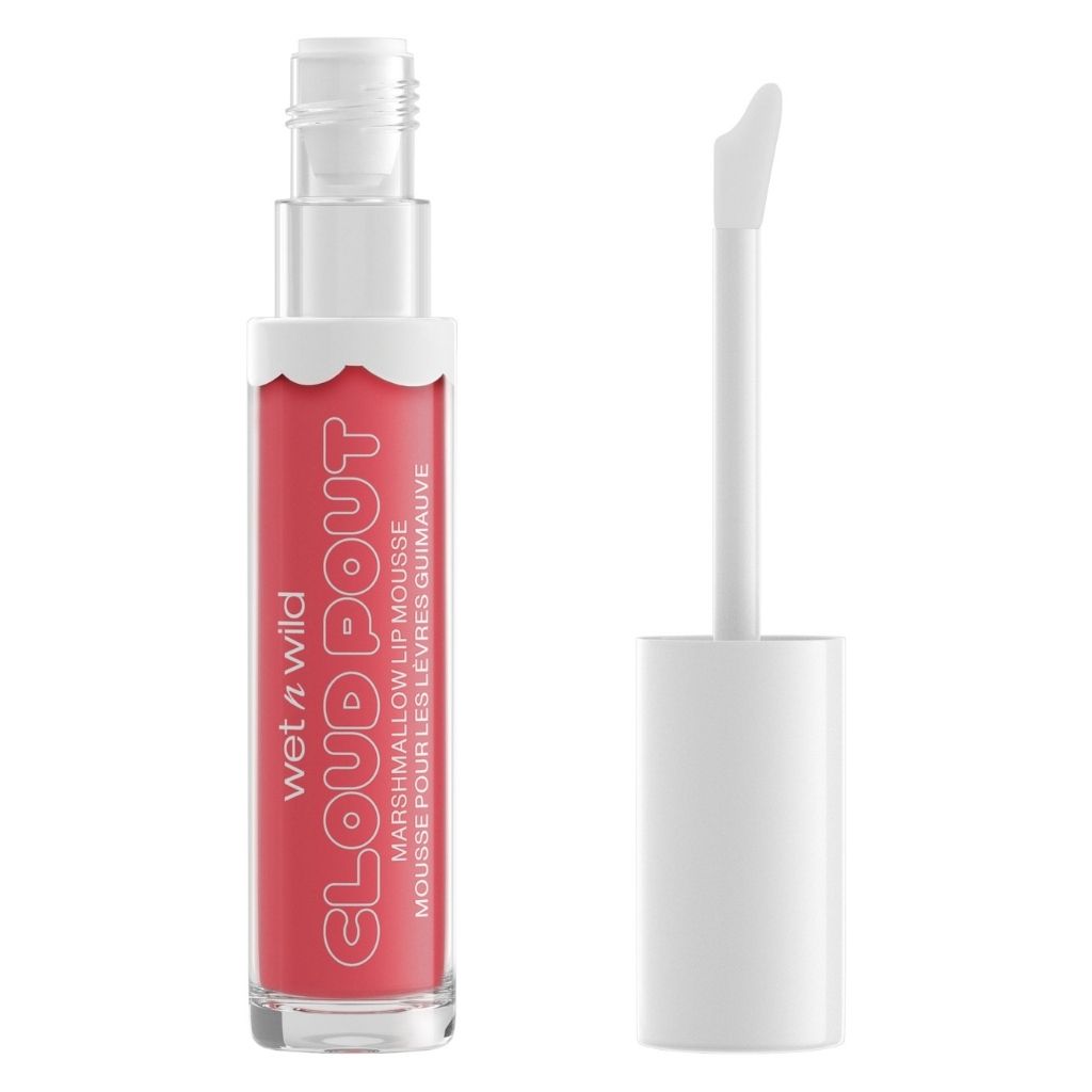 Wet n Wild Cloud Dout lip gloss with applicator on a white background