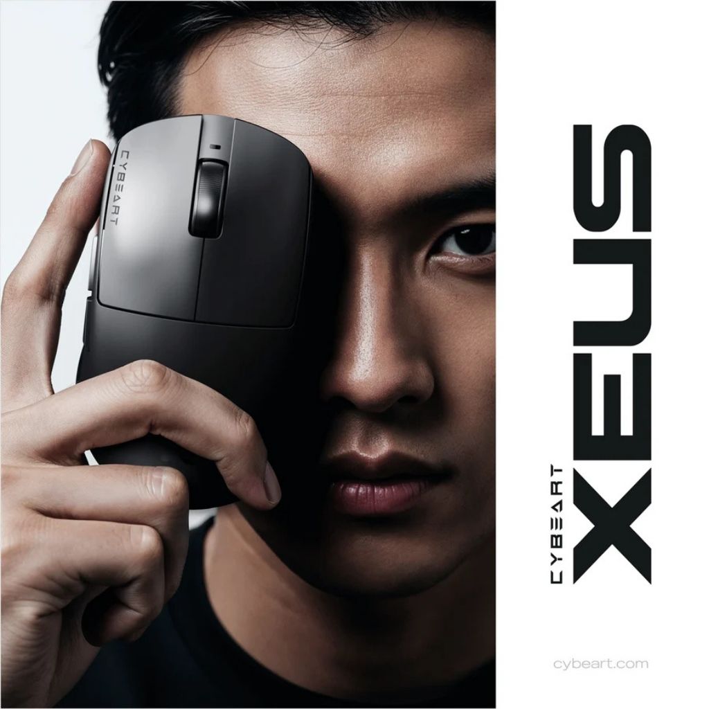 Cybeart Xeus - 8K Ultra-light Tri-Mode Wireless Gaming Mouse - Black