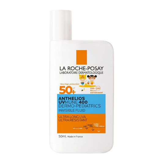 La Roche-Posay sunscreen bottle on a white background