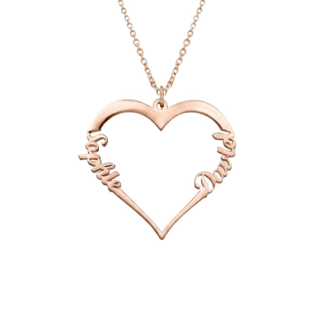 Double Name Heart Necklace