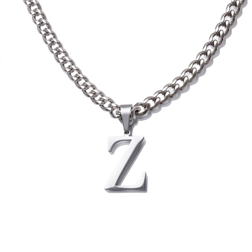 Chunky Chain Initial Pendant Necklace