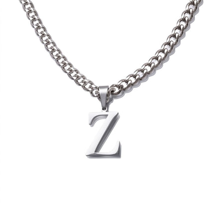 Chunky Chain Initial Pendant Necklace
