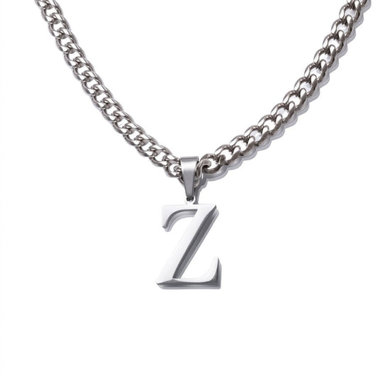 Chunky Chain Initial Pendant Necklace