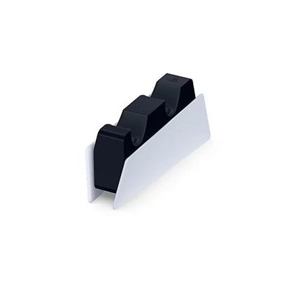 White and black kitchen knife sharpener on a white background