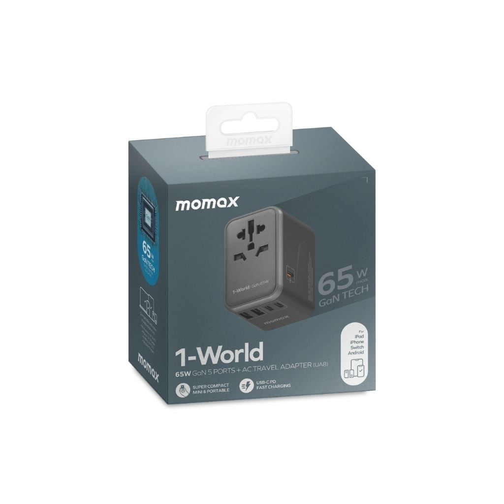 Momax 1World 65W GaN AC Travel Charger