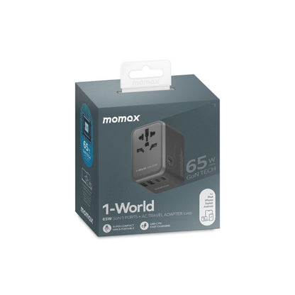 Momax 1World 65W GaN AC Travel Charger