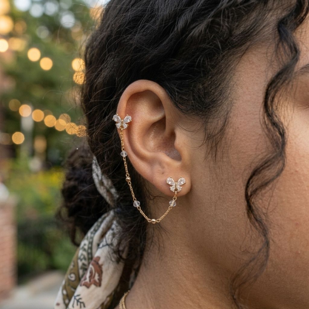 Butterfly Dream Chain Earrings