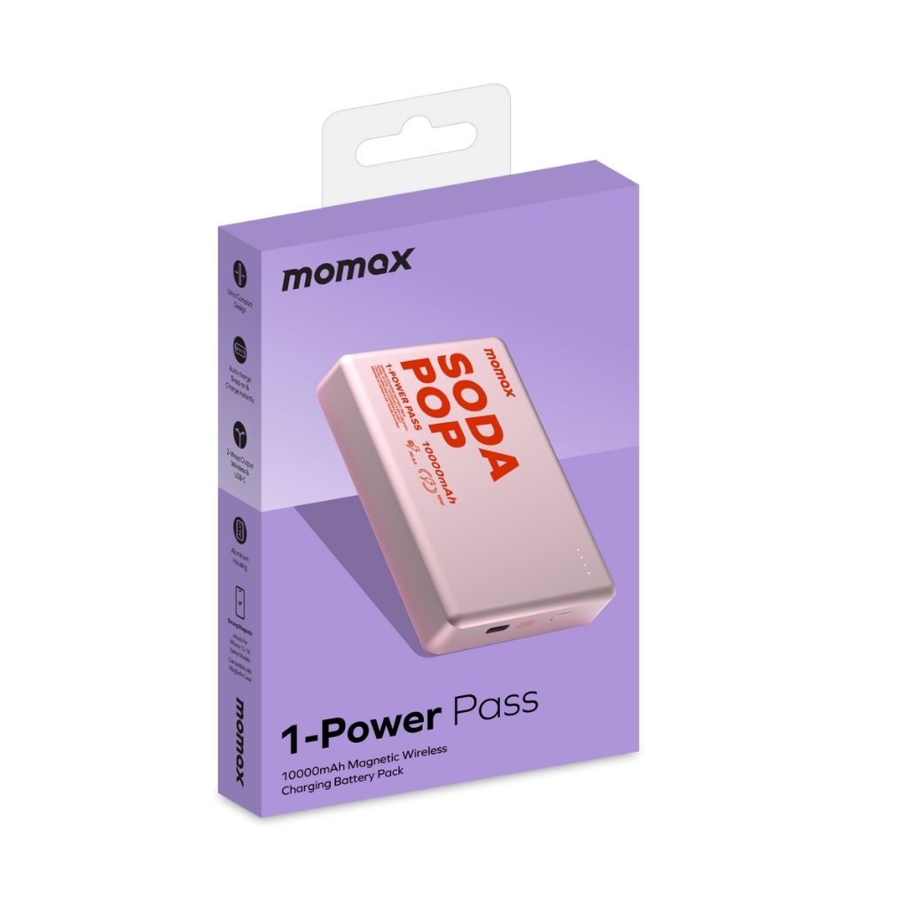 Momax 1-Power Pass 10000 mAh Magnetic Wireless Power Bank