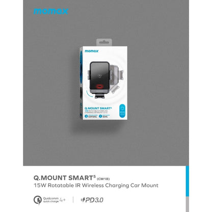 Momax Rotating 15W QC 3.0 Wireless Car Mount