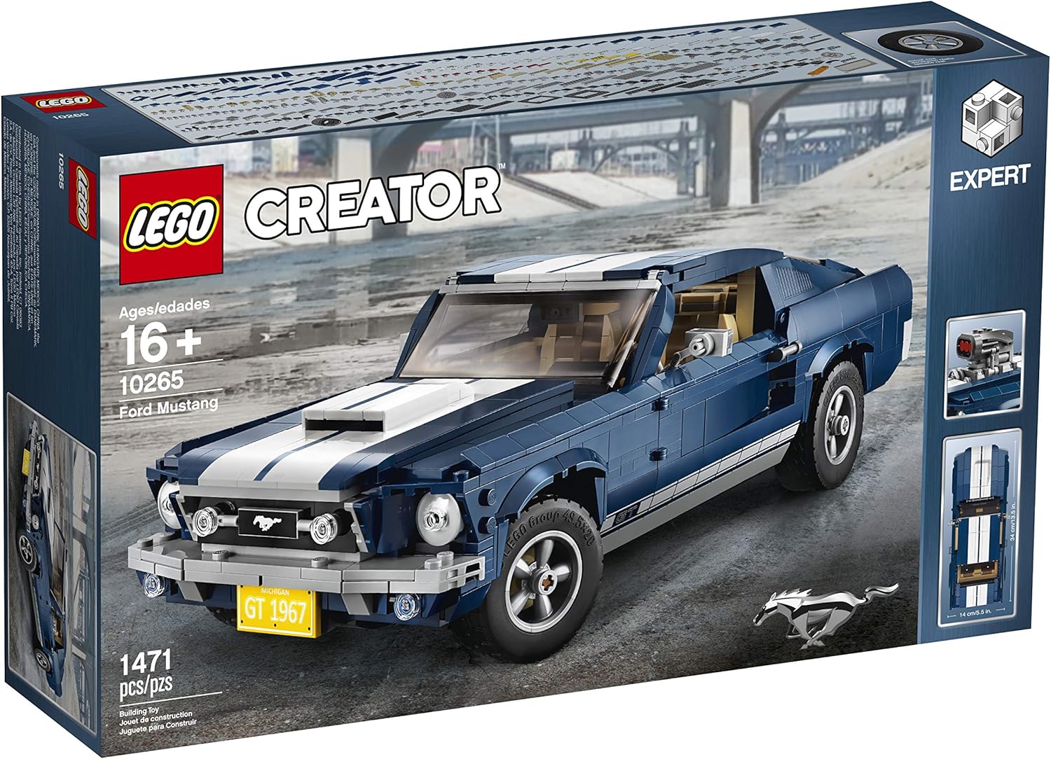 LEGO Creator Expert Ford Mustang 10265 Building Set - Exclusive Advanced Collector's Car Model