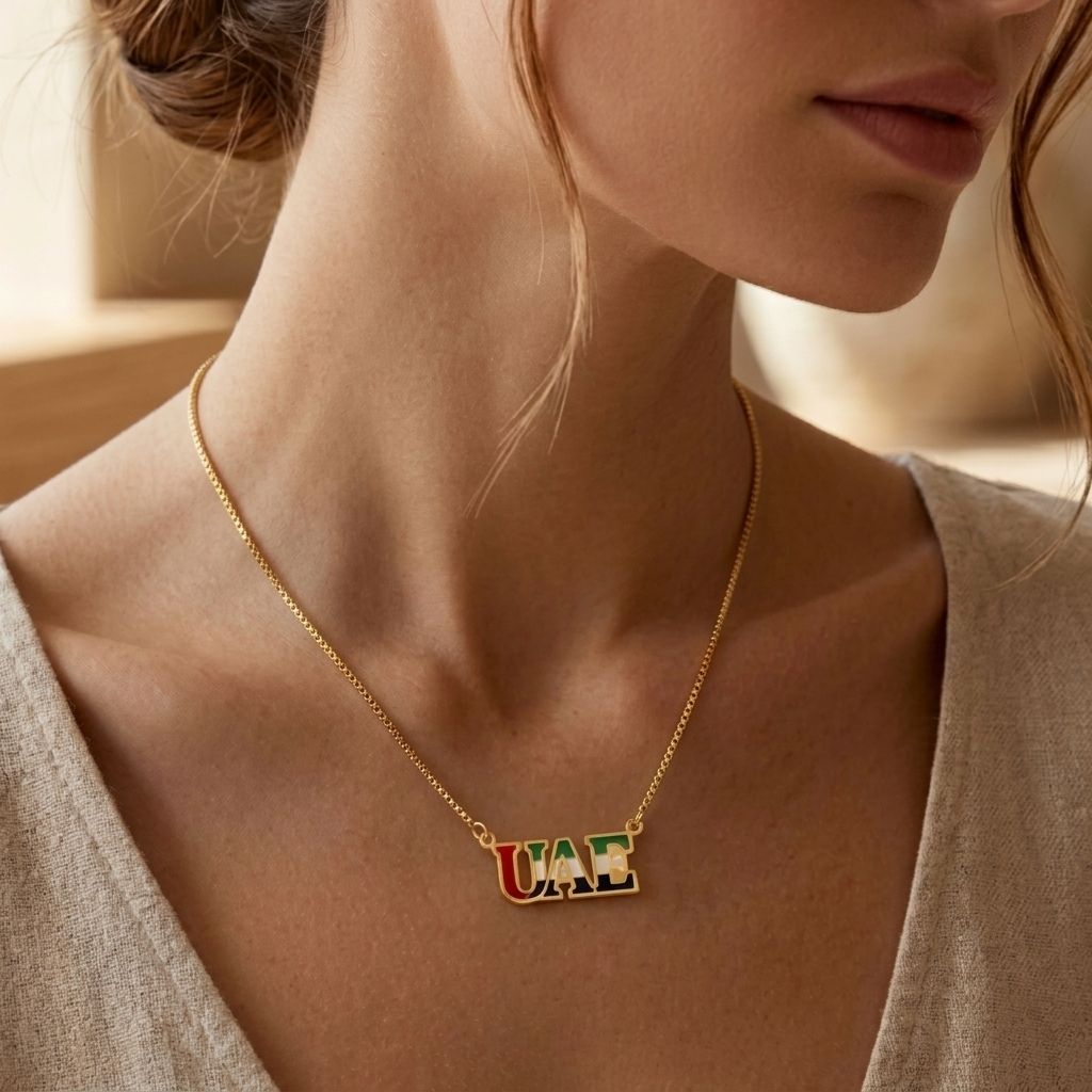 UAE Flag Signature Necklace