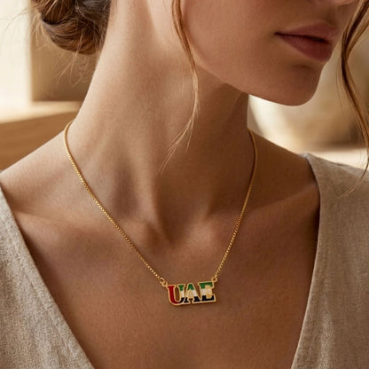 UAE Flag Signature Necklace