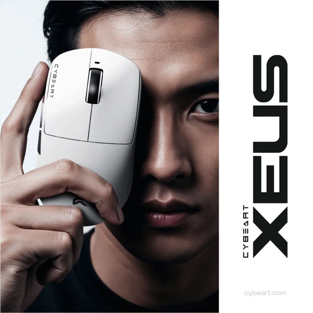 Cybeart Xeus - 8K Ultra-light Tri-Mode Wireless Gaming Mouse - White